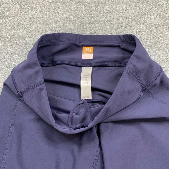 Lucy Tech Leggings Womens XS Extra Small Navy Low Rise Reflective Vented Capri - Picture 3 of 10